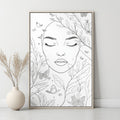 Élégance Intemporelle – Affiche Murale Minimaliste Femme & Nature