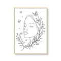 Douce Harmonie – Affiche Minimaliste Femme & Nature