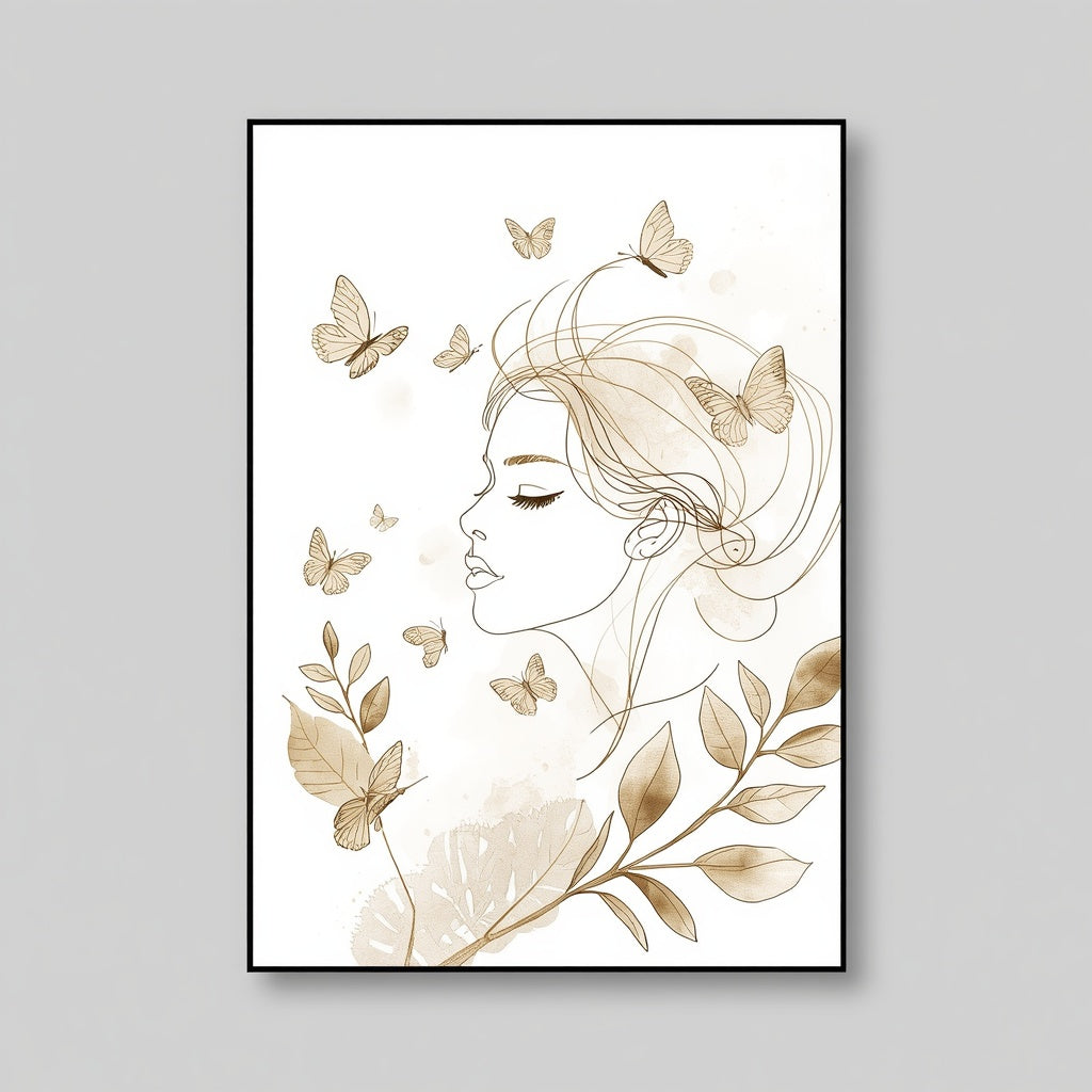 Évasion Sauvage – Affiche Murale Premium Femme, Nature & Animaux