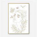 Sérénité Naturelle – Affiche Murale Femme & Papillons